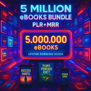 5 Million eBooks Mega Bundle Plr Mrr, Resellable Ebooks, Plr Ebooks Passive Income, Financial Ebooks with PLR and MRR RightsR