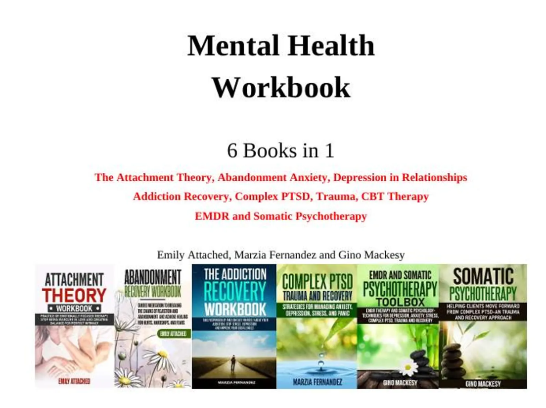 Mental Health Workbook 6 Books in 1 The Attachment Theory, Abandonment Anxiety with PLR and MRR RightsR - Image 2